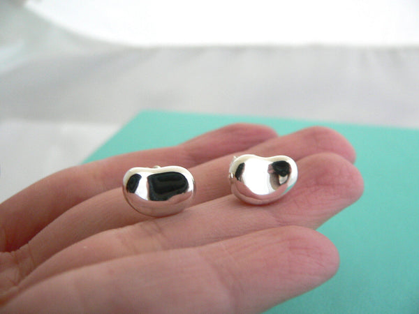 Tiffany & Co Silver Bean Earrings Studs Gift Love Peretti