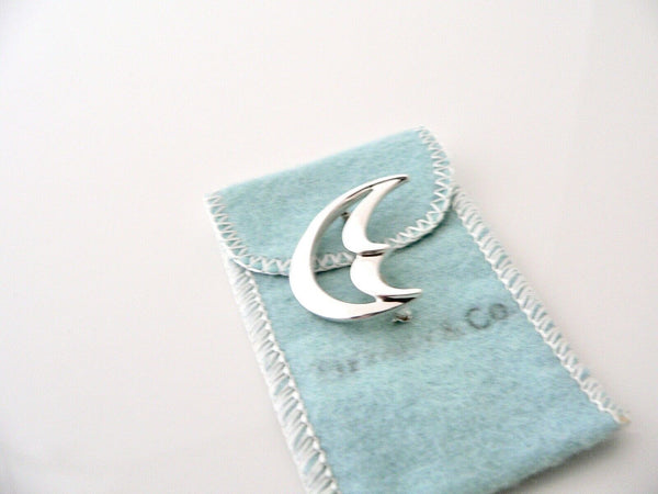 Tiffany & Co Moon Pin Brooch Pouch Rare Classic Cool Paloma Picasso Gift  Love