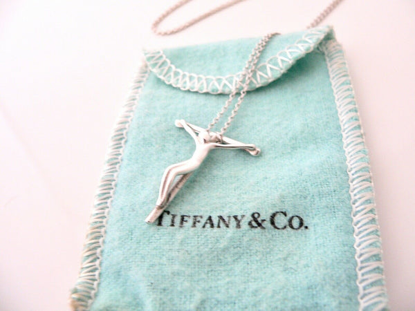 Tiffany & Co Peretti Cross Necklace Pendant Chain Large 19.5 Inches Gift Pouch