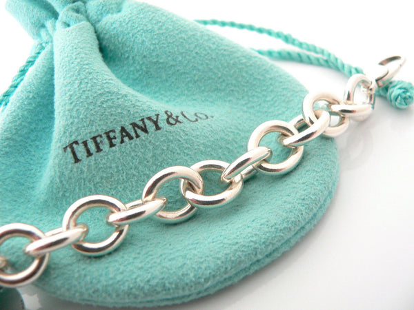 Tiffany & Co Silver XOXO Heart Padlock Bracelet Bangle Charm Hugs Kisses Love