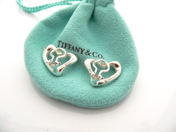 Tiffany & Co Heart Clip On Earrings Silver Clip On Love Gift Pouch Classic Cool