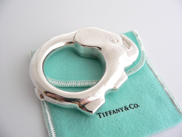 Tiffany & Co Elephant Baby Rattle Baby Gift Pouch Heirloom Silver Nature Love