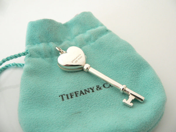 Tiffany & Co Heart Key Locket Pendant Charm 4 Necklace Love Gift Pouch T and Co