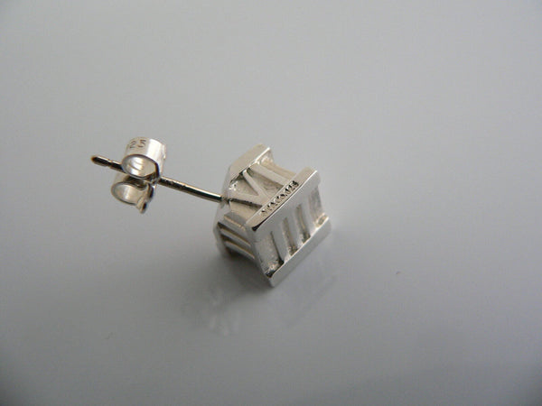 Tiffany & Co Atlas Cube Earrings Studs Sterling Silver T and Co Gift Love Cool