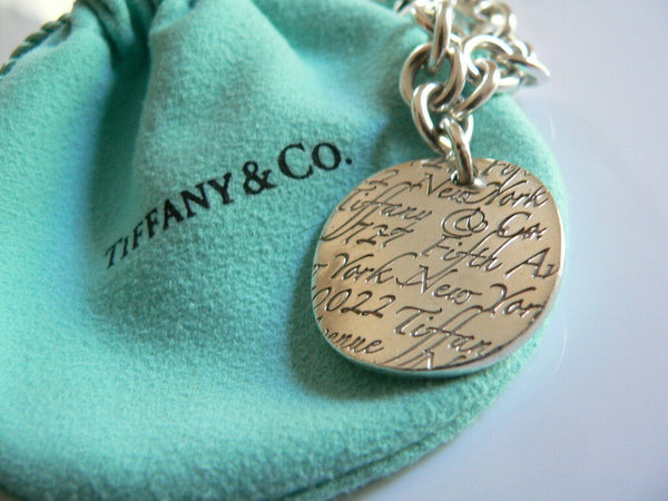 Tiffany & Co Silver Large Notes Bracelet Bangle Chain Rare Gift Love Pouch