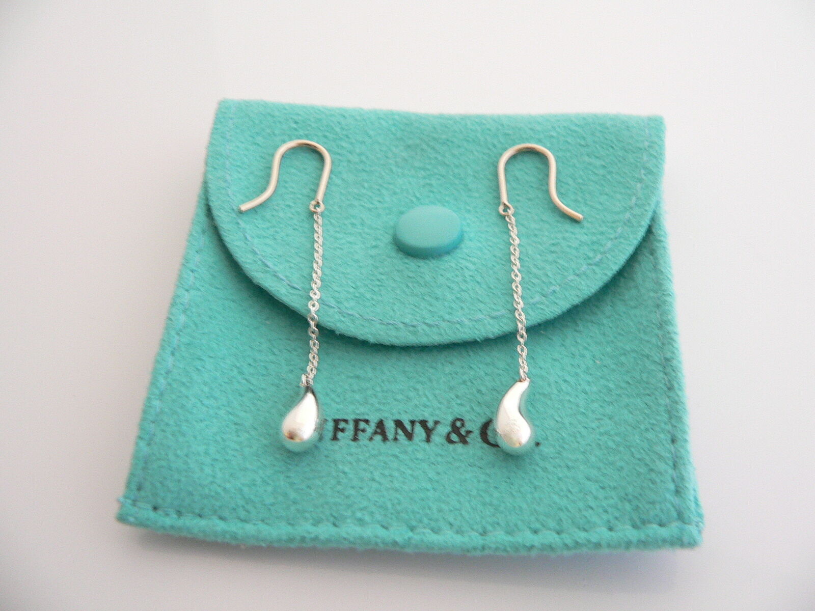 Tiffany & Co Teardrop Earrings Dangling Hoops Studs Peretti Love Gift Pouch Cool