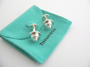 Tiffany & Co Silver Picasso Tiered Round Cuff Link Cufflink Cuff Links Gift Love