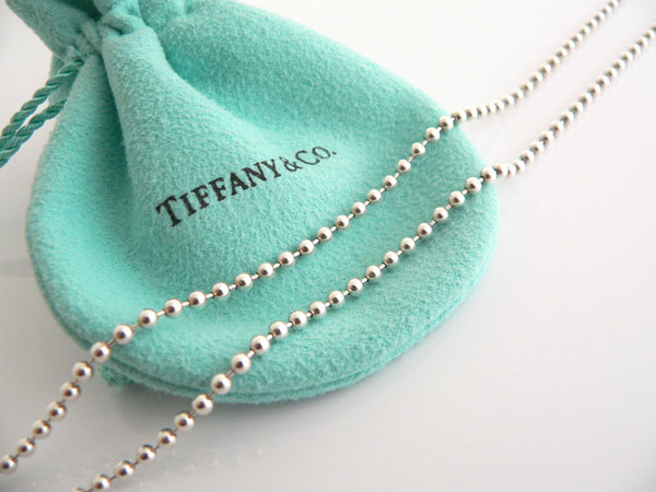 Tiffany & Co Crocodile Necklace 21 Inch Chain Pendant Charm Gift Silver Pouch