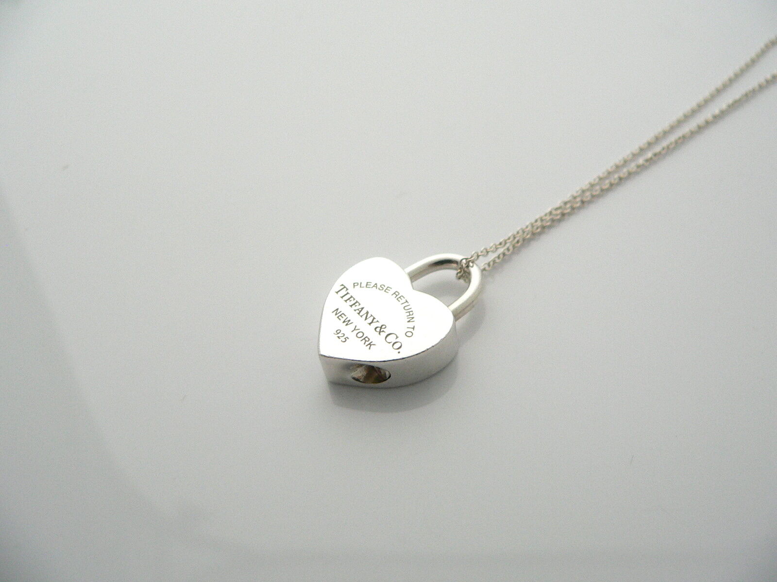 Tiffany Co Return to Tiffany Heart Padlock Necklace Pendant