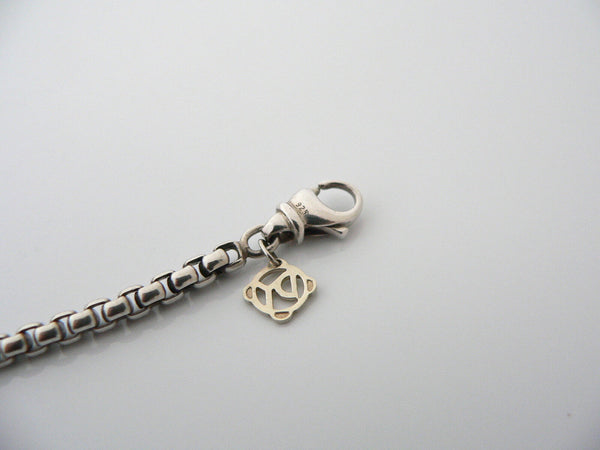 David Yurman Silver 14K Gold Box Link Necklace Chain Pendant Gift Venetian Cool