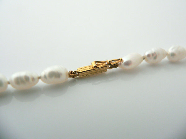 Pearl Necklace 14K Gold Bead Ball Strand Clasp Chain Pendant Choker Gift Love