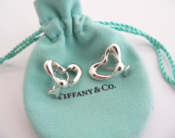 Tiffany & Co Heart Clip On Earrings Silver Clip On Love Gift Pouch Classic Cool