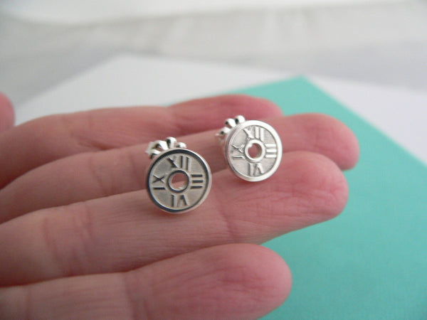 Tiffany & Co Atlas Circle Earrings Round Studs Gift Love Classic Statement Piece