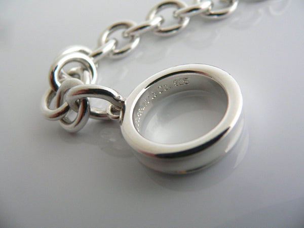 Tiffany & Co Silver 1837 Toggle Bracelet Bangle 8 Inch Chain Gift Love Statement