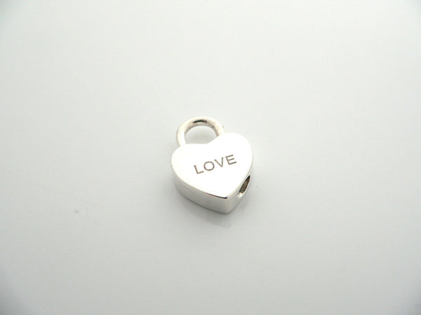 Tiffany & Co Silver LOVE Heart Padlock Pendant Charm Gift 4 Necklace Bracelet