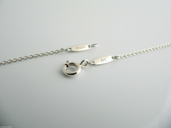 Tiffany & Co Silver Peretti Alphabet T Necklace Pendant Charm Chain Gift