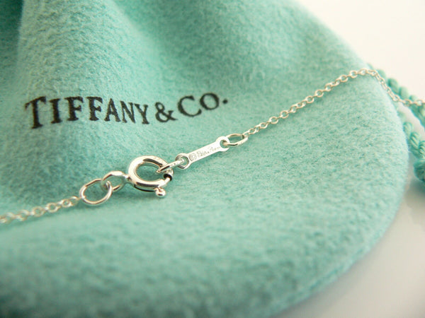 Tiffany & Co Diamond Heart Necklace Silver Pendant Charm Chain Love Gift Pouch