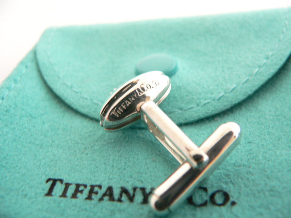 Tiffany & Co Silver Football Cuff Link Cufflink Rare Gift Pouch Sports Lover