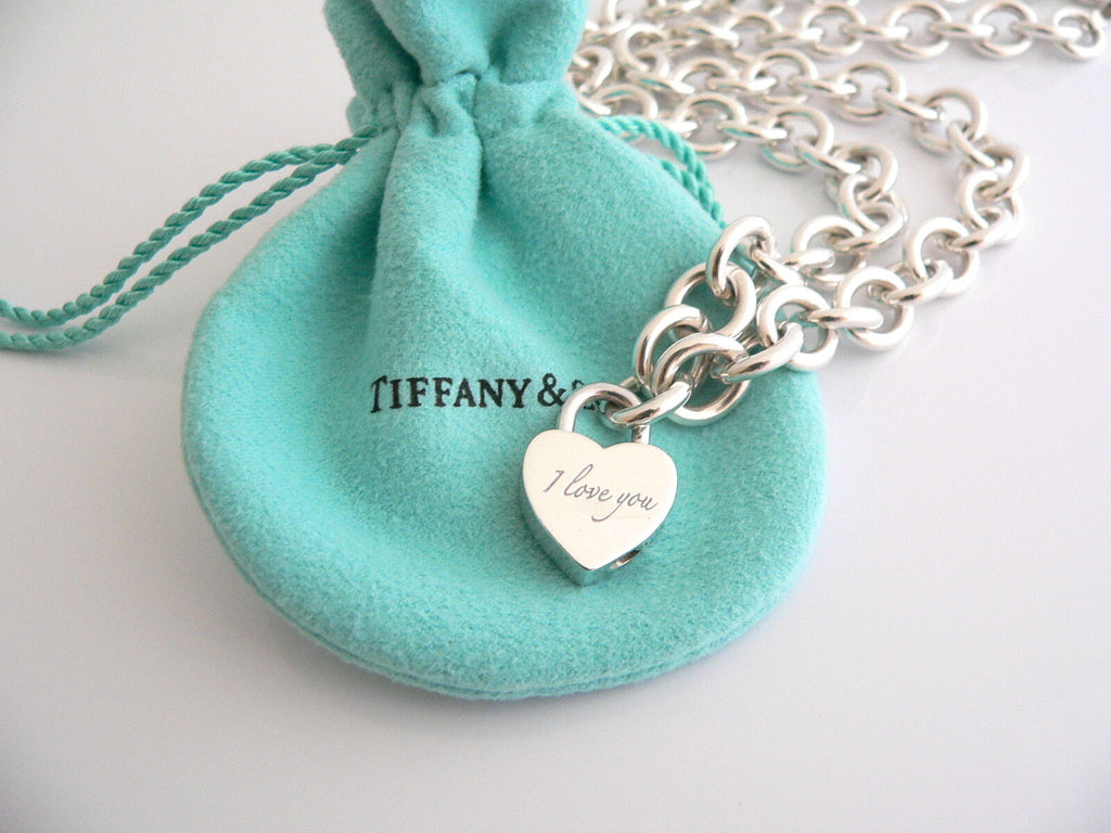 Return To Tiffany Love Lock Necklace in Silver