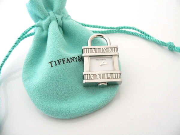 Tiffany & Co Atlas Numeral Watch Clock Padlock Charm 4 Necklace Bracelet Gift