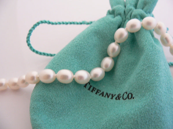 Tiffany & Co Pearl Necklace Strand Chain Rare Gift Pouch Love Statement