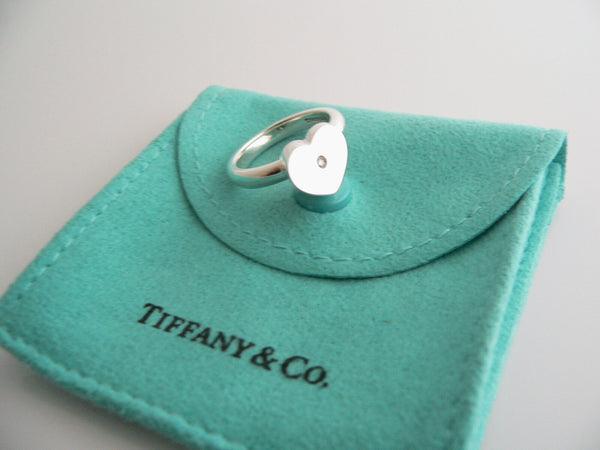 Tiffany & Co Diamond Ring Picasso Heart Promise Love Band Sz 6.5 Gift Pouch Cool