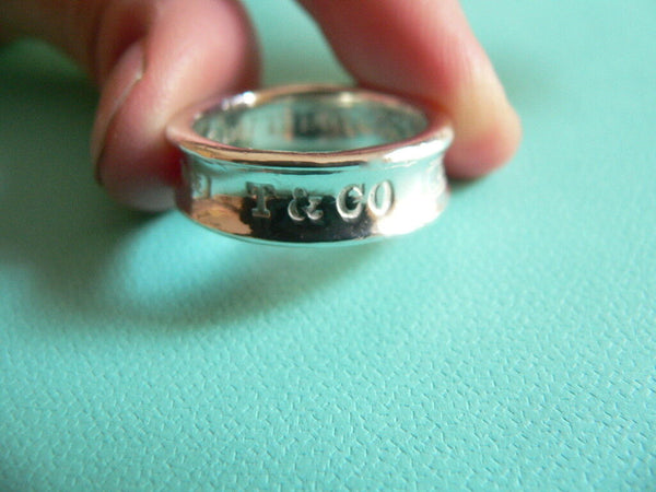 Tiffany & Co Circle Ring Silver 1837 Band Sz 5.5 Love Gift Statement Promise Art