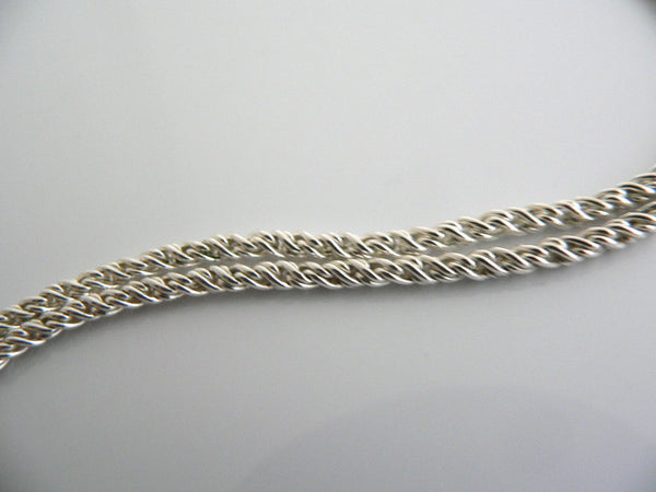 Tiffany & Co Silver Double Rope Love Knot Necklace Pendant Chain Gift Statement