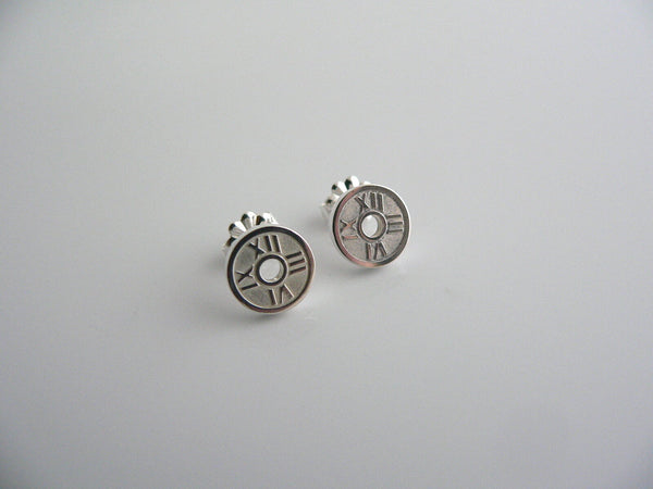 Tiffany & Co Atlas Circle Earrings Round Studs Gift Love Classic Statement Piece