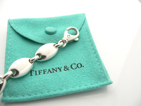 Tiffany & Co Silver Pebble Bracelet Bangle Rare Link Chain 7.5 Inches Gift