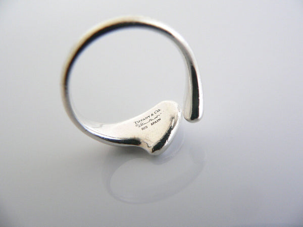 Tiffany & Co Silver Peretti Full Heart Ring Band Sz 6.75 Gift Love Statement