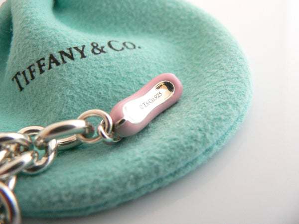 Tiffany & Co Bracelet Diamond Pink Enamel Ballet Slipper Shoe Bangle Silver Gift