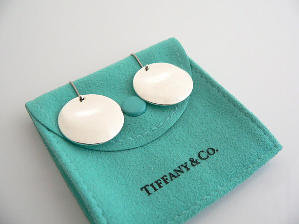 Tiffany & Co Peretti Disc Earrings Dangling Silver Love Gift Pouch T and Co Art