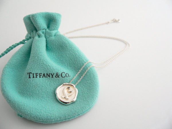 Tiffany & Co Heart Necklace Pendant Charm Chain Gift Silver Picasso Seal of Love