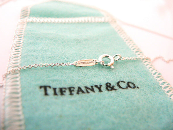 Tiffany & Co Silver Heart Locket Necklace Pendant Charm Chain Gift Pouch Love