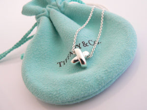 Tiffany & Co X Necklace Signature Pendant Charm Chain Silver Gift Love Pouch Art