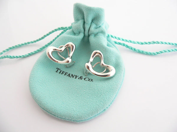 Tiffany & Co Heart Clip On Earrings Silver Clip On Love Gift Pouch Classic Cool