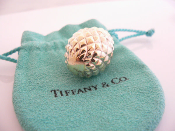 Tiffany & Co Silver Pine Cone Pill Box Case Container Nature Gift Pouch Love