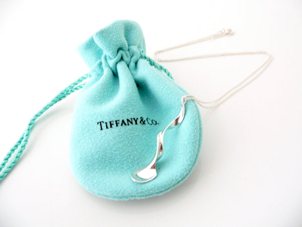 Tiffany & Co Orchid Necklace Gehry Flower Pendant Silver Chain Jewelry Pouch 925