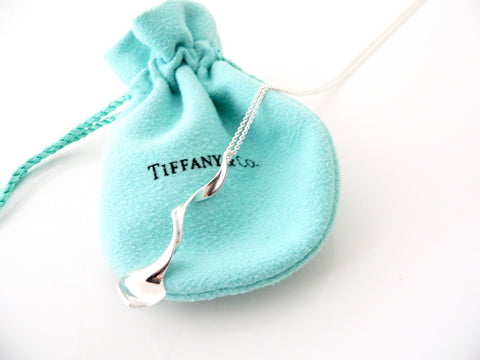 Tiffany & Co Orchid Necklace Gehry Flower Pendant Silver Chain Jewelry Pouch 925