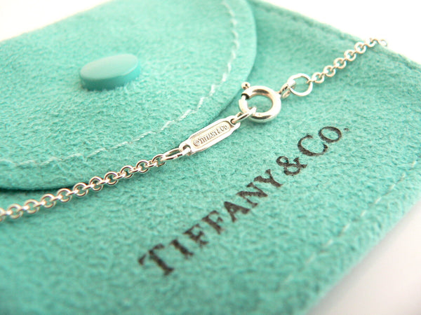 Tiffany & Co Silver 1837 Double Cross Necklace Pendant Charm 24 Inch Longer Chain Gift