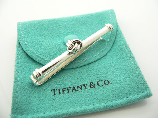 Tiffany & Co Silver Love Knot Tie Money Clip Rare Man Gift Love Pouch