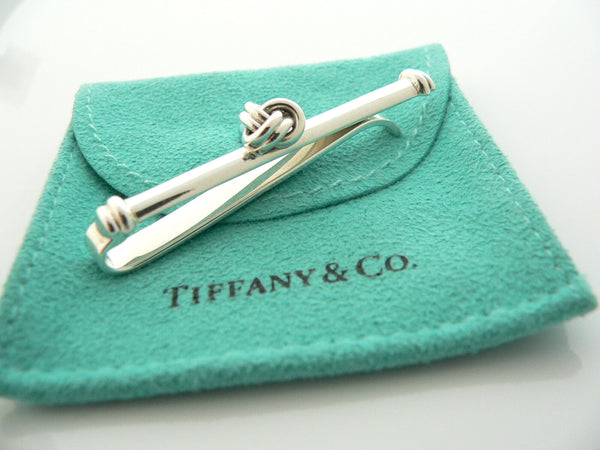Tiffany & Co Silver Love Knot Tie Money Clip Rare Man Gift Love Pouch