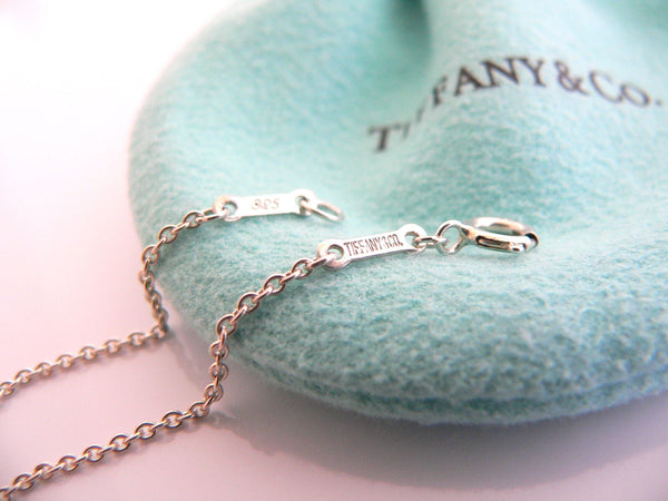 Tiffany Co Heart Necklace Peretti Silver Large Pendant 25 Inch Chain Gift Pouch