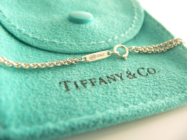 Tiffany & Co Silver Cross Circle Necklace Pendant Charm 18 Inch Gift Pouch Love