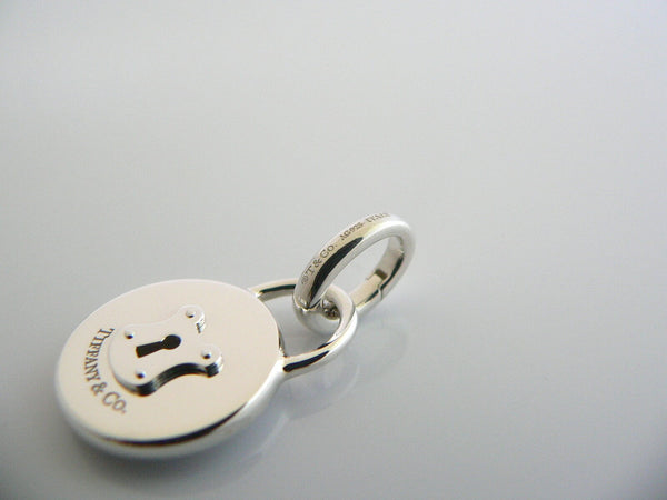 Tiffany & Co Silver Large Round Locks Key Hole Charm Pendant 4 Necklace Bracelet