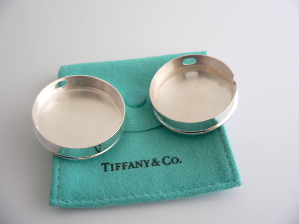 Tiffany & Co Silver Circle Weave Pill Box Case Container Gift Pouch