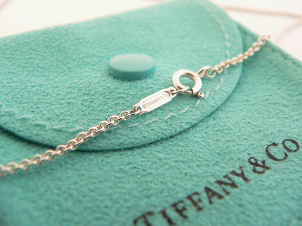 Tiffany & Co Silver Double Hearts Necklace Pendant Charm 18 Inch Gift Pouch Love