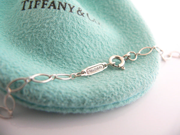 Tiffany & Co Silver 18K Gold Round Locks Necklace Pendant 18 In Oval Link Chain