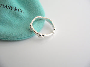 Tiffany & Co Signature X Stacking Ring Band Sz 8.75 Rare Mint Sterling Silver Gift Pouch
